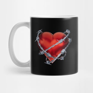 Heart with barbed wire Y2K Mug